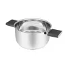 Resto Kitchenware Anser 2.5 L Round Black Stainless Steel