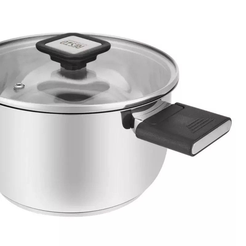 Resto Kitchenware Anser 2.5 L Round Black Stainless Steel