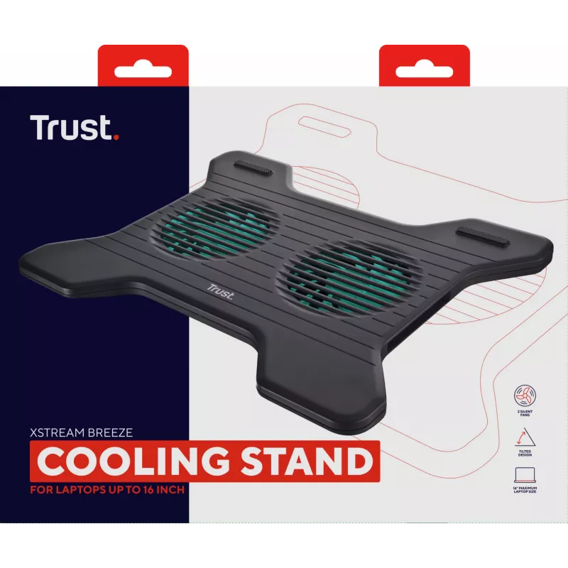 Trust Breeze laptop cooling pad 40.6 cm (16 inch)
