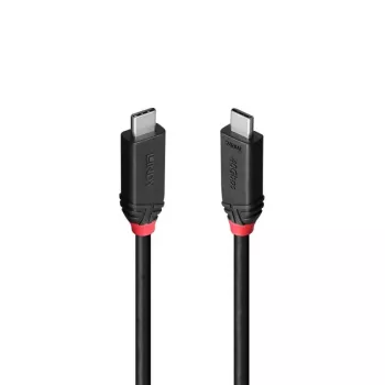 Lindy 1m USB4 240W Type C Cable, Black Line, 1 m, USB C, USB C, USB4 Gen 3x2, 40 Gbit/s, Black
