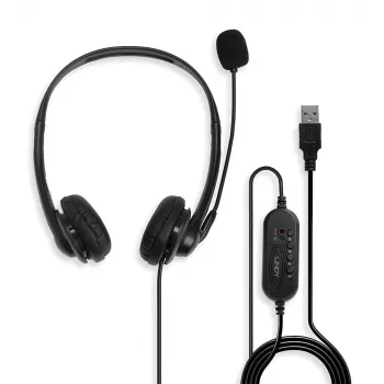 Headset Lindy USB Type A Wired Headset with In-Line Control