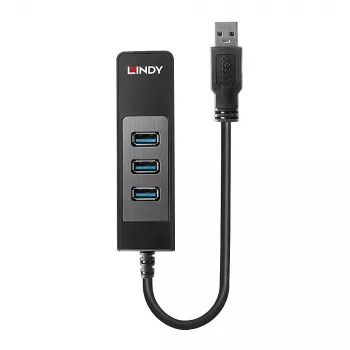 USB Hub and Gigabit Ethernet Converter Lindy 43176