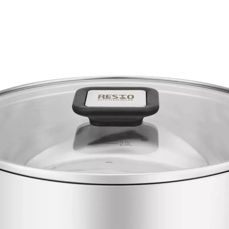 Resto Kitchenware Anser 3.2 L Round Black Stainless Steel