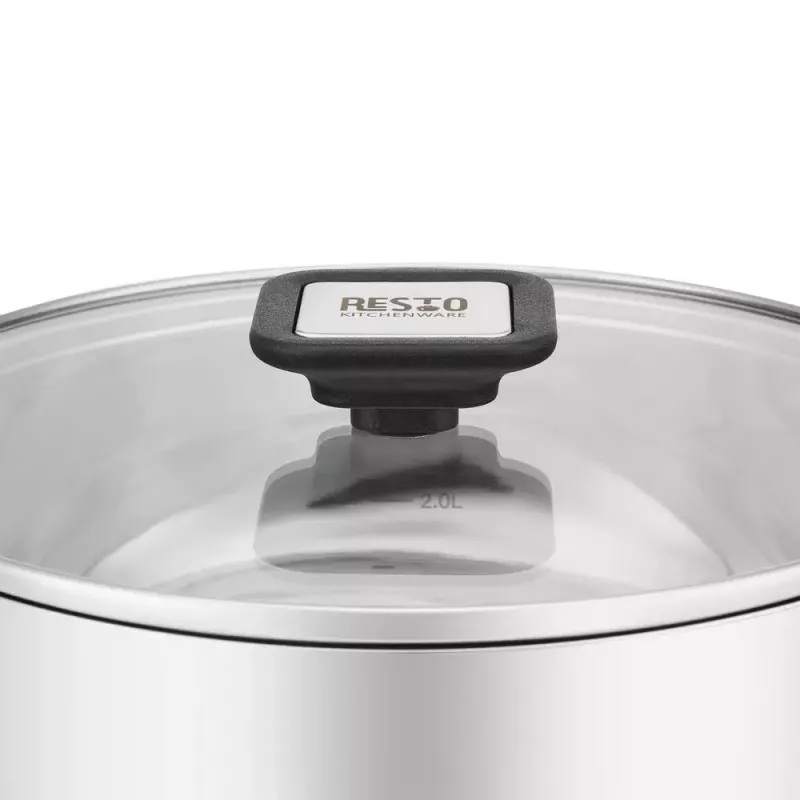 Resto Kitchenware Anser 3.2 L Round Black Stainless Steel
