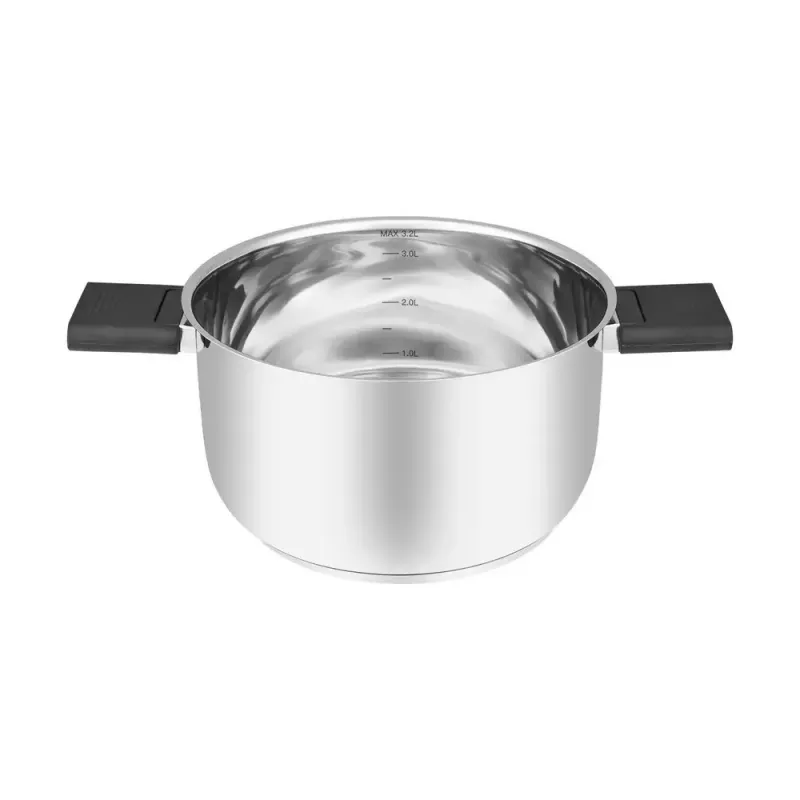 Resto Kitchenware Anser 3.2 L Round Black Stainless Steel