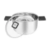 Resto Kitchenware Anser 3.2 L Round Black Stainless Steel