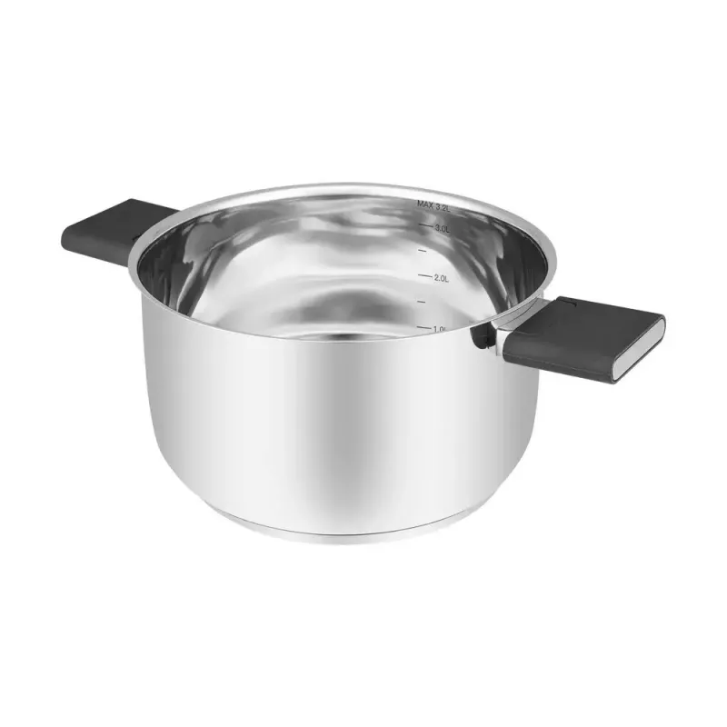 Resto Kitchenware Anser 3.2 L Round Black Stainless Steel