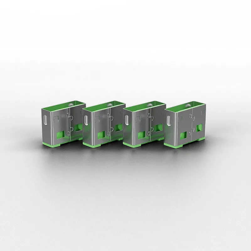 Port blocker Lindy USB Port Blocker Pack of 4 Colour Code Green