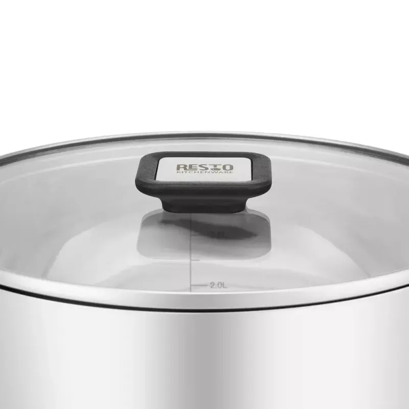 Resto Kitchenware Anser 4.4 L Round Black Stainless Steel