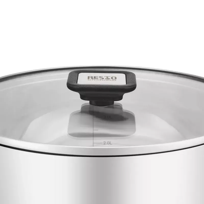 Resto Kitchenware Anser 4.4 L Round Black Stainless Steel