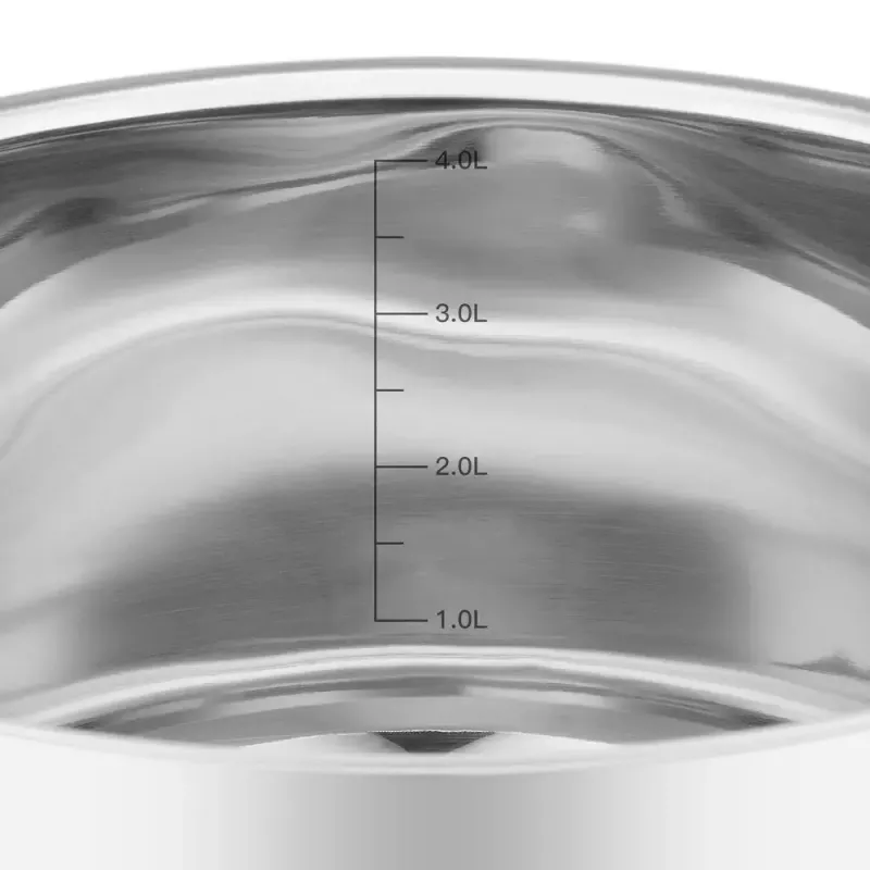 Resto Kitchenware Anser 4.4 L Round Black Stainless Steel