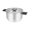 Resto Kitchenware Anser 4.4 L Round Black Stainless Steel