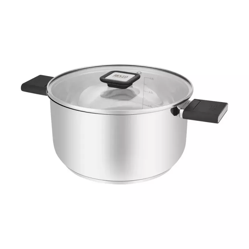 Resto Kitchenware Anser 4.4 L Round Black Stainless Steel