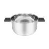 Resto Kitchenware Anser 4.4 L Round Black Stainless Steel