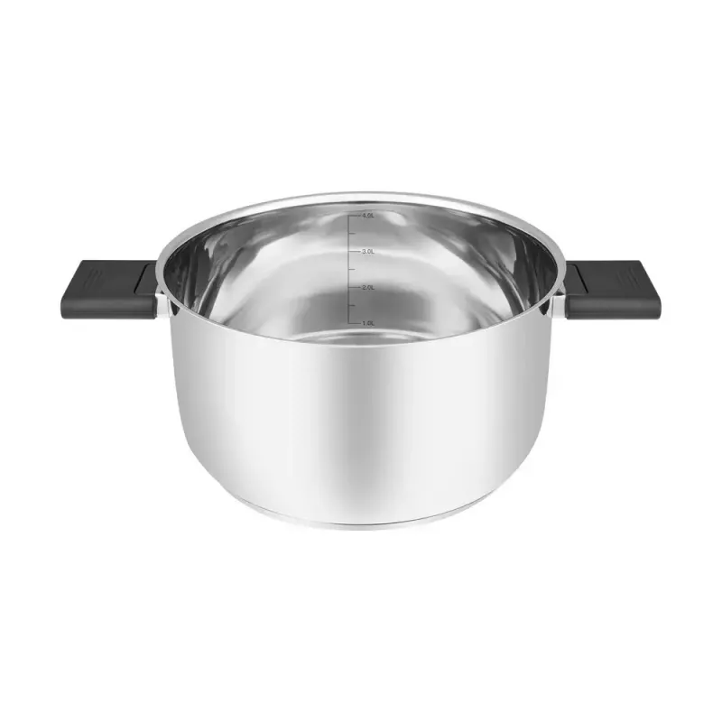 Resto Kitchenware Anser 4.4 L Round Black Stainless Steel