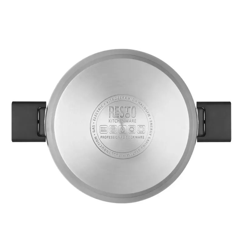 Resto Kitchenware Anser 4.4 L Round Black Stainless Steel