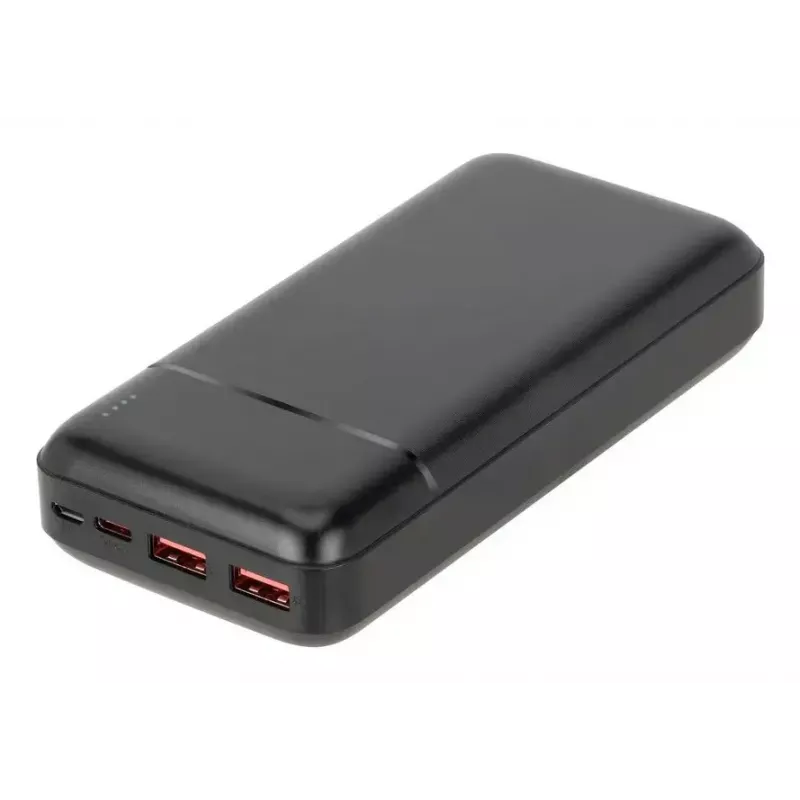 Portable Power Bank Rivacase VA2102 Lithium Polymer 20000 mAh, Quick Charge 3.0, 2×USB-A + 1×USB-C, 22.5 W, Black