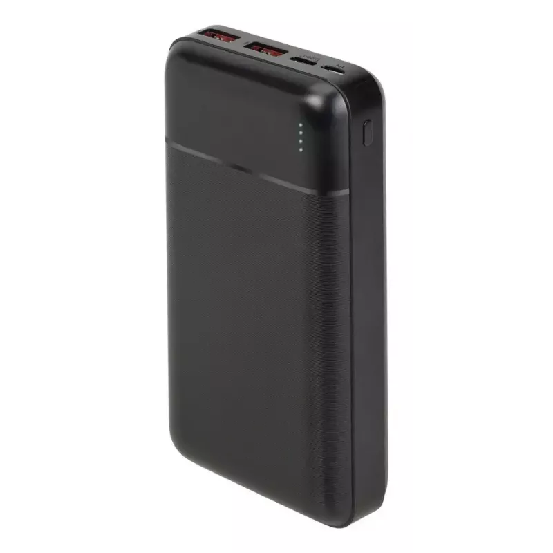 Portable Power Bank Rivacase VA2102 Lithium Polymer 20000 mAh, Quick Charge 3.0, 2×USB-A + 1×USB-C, 22.5 W, Black