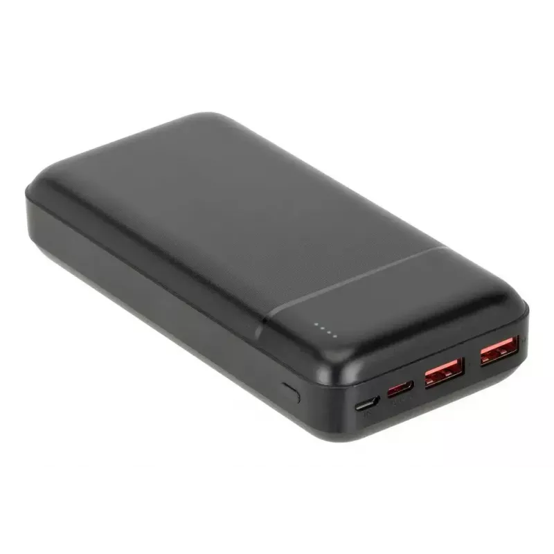 Portable Power Bank Rivacase VA2102 Lithium Polymer 20000 mAh, Quick Charge 3.0, 2×USB-A + 1×USB-C, 22.5 W, Black