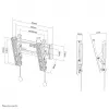 Neomounts NM-W125BLACK TV mount wall 10-40 inch - tiltable, 101.6 cm (40 inch), 75 x 75 mm, 200 x 200 mm, 0 - 15°, Steel, Black