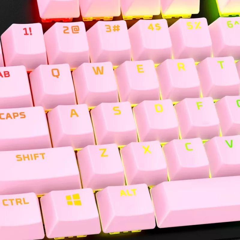 HyperX Full key Set Keycaps - PBT (Pink), Keyboard cap, Thermoplastic polyester (PBT), 145 mm, 129 mm, 246 g, Pink