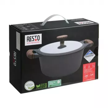 Resto Kitchenware Ran 2.4 L Round Black Wood
