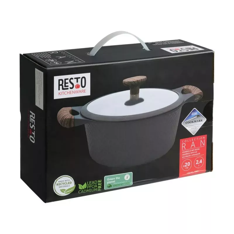Resto Kitchenware Ran 2.4 L Round Black Wood
