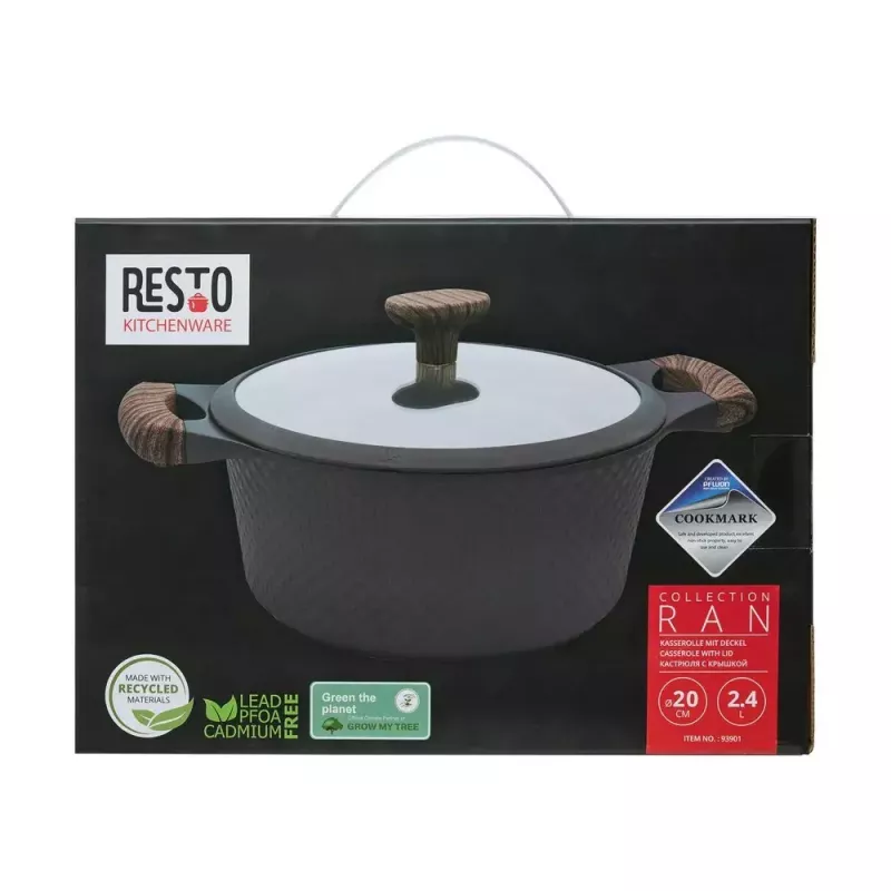 Resto Kitchenware Ran 2.4 L Round Black Wood