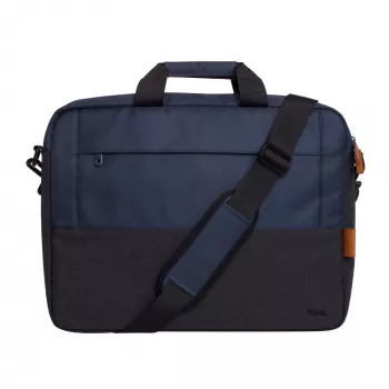 Briefcase Trust Lisboa 40.6 cm 16 inch Blue 2 compartments
