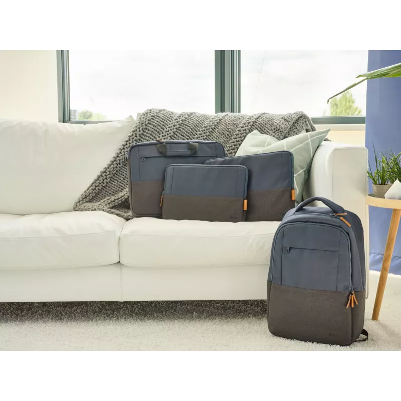 Briefcase Trust Lisboa 40.6 cm 16 inch Blue 2 compartments
