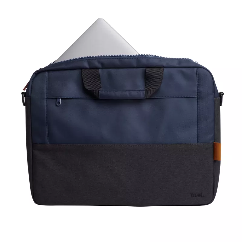 Briefcase Trust Lisboa 40.6 cm 16 inch Blue 2 compartments