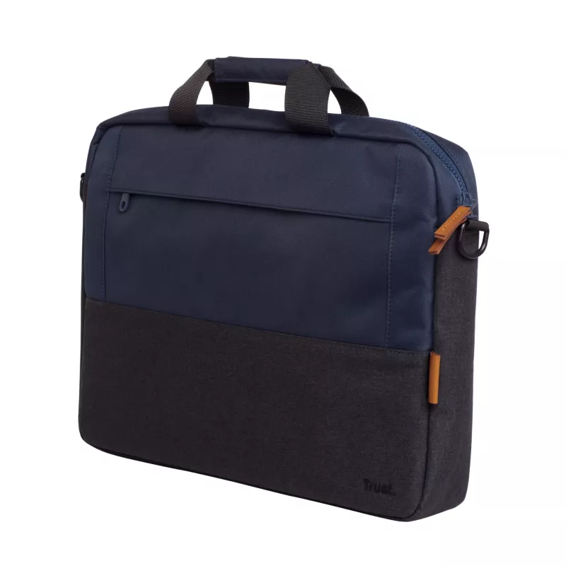 Briefcase Trust Lisboa 40.6 cm 16 inch Blue 2 compartments
