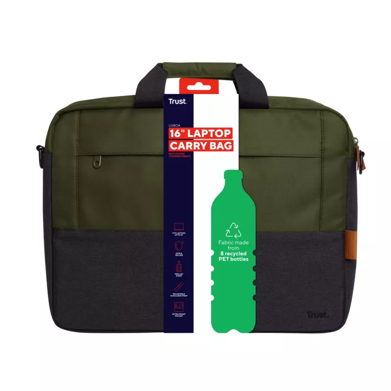Trust Lisboa 40.6 cm (16 inch) Briefcase Green