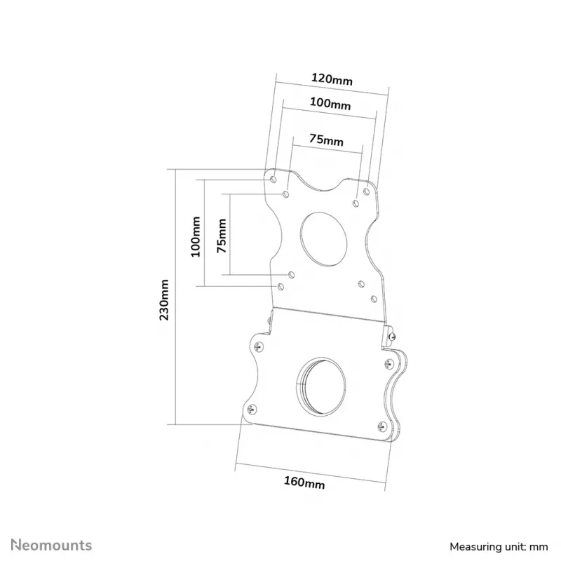 Neomounts FPMA-VESAMAC2127 iMac VESA adapter plate, 21.5-27 inch, VESA 75x75 / 100x100 mm, max 15 kg, steel, 730 g, Silver