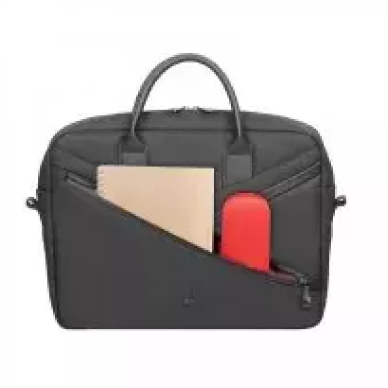 Toploader bag Rivacase 8124 35.6 cm (14 inch) Black 2 compartments