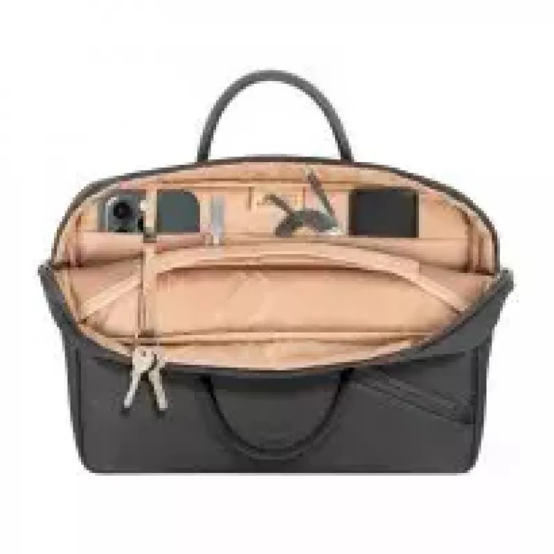 Toploader bag Rivacase 8124 35.6 cm (14 inch) Black 2 compartments