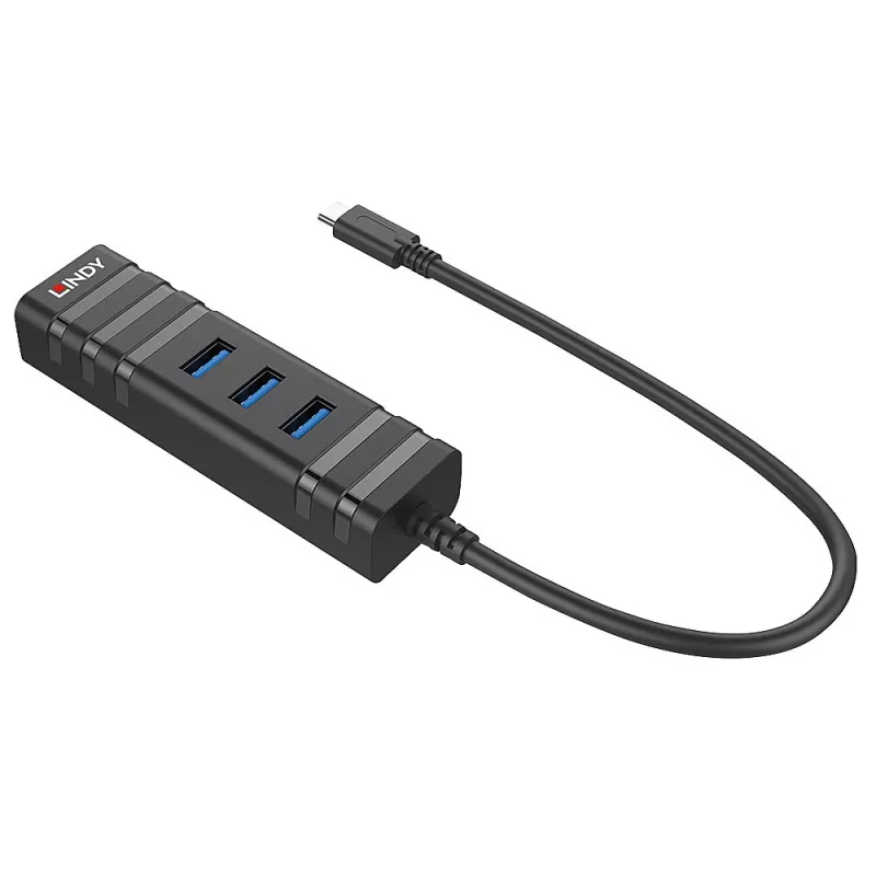 USB Hub Lindy USB 3.2 Type C Hub and Gigabit Ethernet Converter