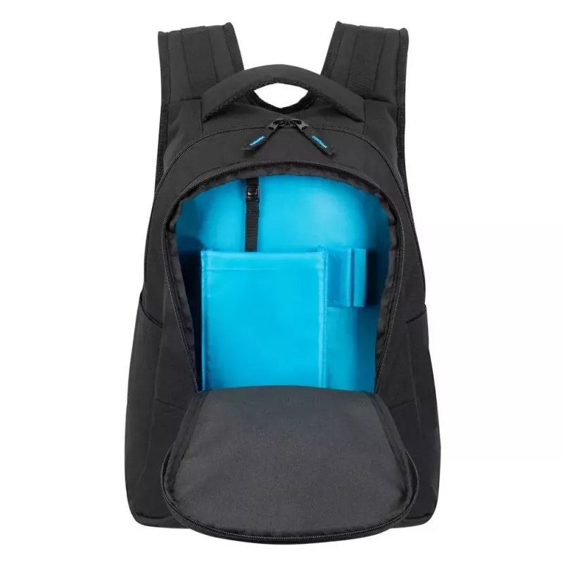Casual backpack Rivacase Gremio 5565, black polyester, 350×240×410 mm