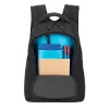 Casual backpack Rivacase Gremio 5565, black polyester, 350×240×410 mm