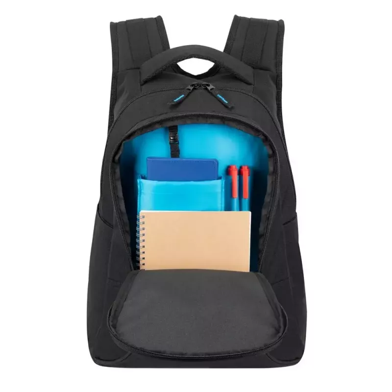 Casual backpack Rivacase Gremio 5565, black polyester, 350×240×410 mm