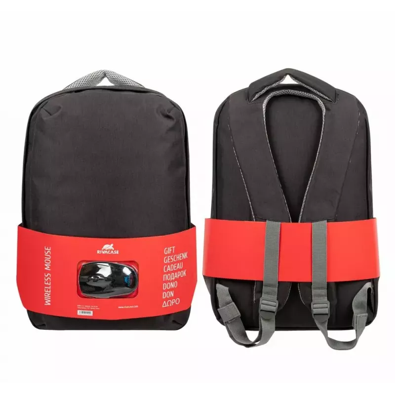 Backpack Rivacase 7563BKMOUSE 39.6 cm 15.6 inch Black
