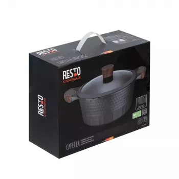 Resto Kitchenware Capella 4.6 L Round Black Wood
