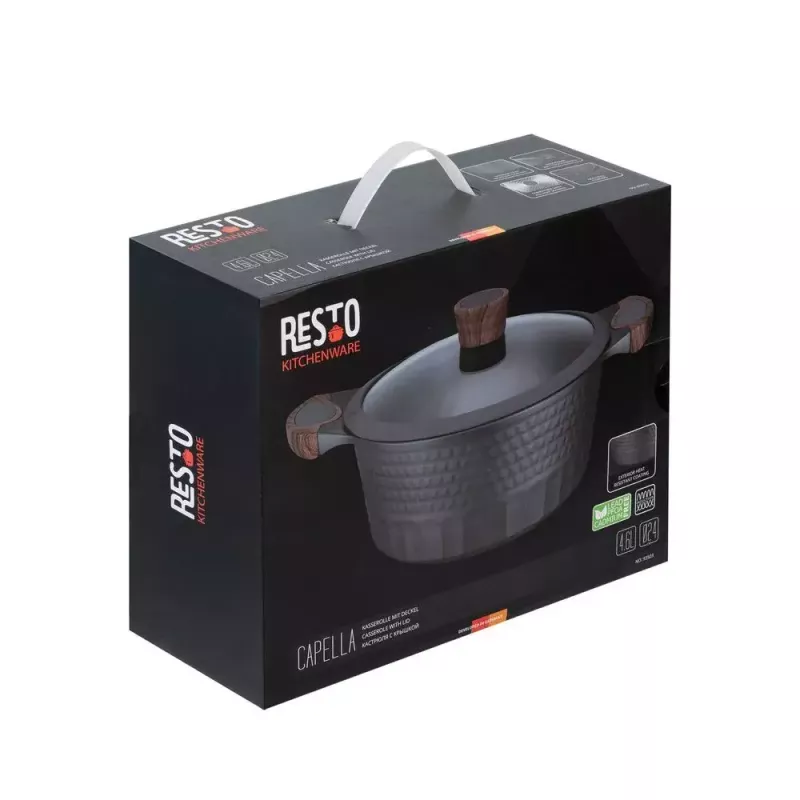 Resto Kitchenware Capella 4.6 L Round Black Wood