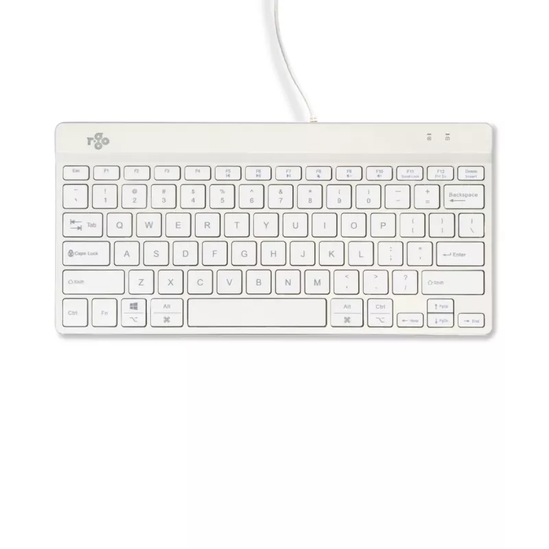 R-Go Tools Ergonomic keyboard R-Go Compact Break, compact keyboard with break software, QWERTY (US), wired, white