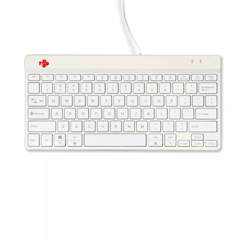 R-Go Tools Ergonomic keyboard R-Go Compact Break, compact keyboard with break software, QWERTY (US), wired, white