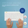 R-Go Tools Ergonomic keyboard R-Go Compact Break, compact keyboard with break software, QWERTY (US), wired, white