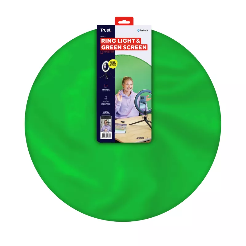 Lighting ring LED Trust Maku+ Black Green 24881