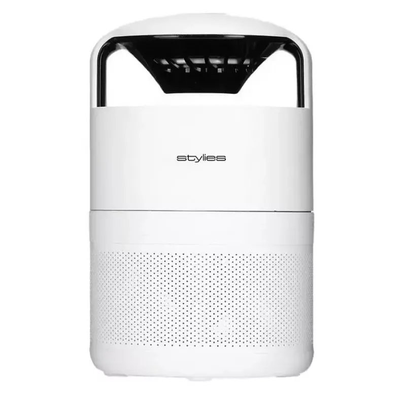 Indoor mosquito trap Stylies PICTORIS — white, compact 140×140×229 mm, quiet chemical-free solution