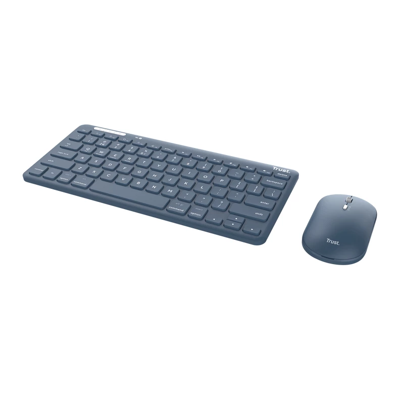 Trust Lyra keyboard Mouse included Office RF Wireless + Bluetooth QWERTY US English Blue