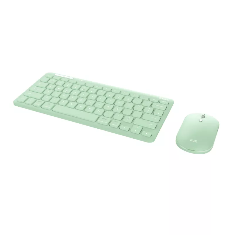 Trust Lyra keyboard Mouse included Office RF Wireless + Bluetooth QWERTY US English Green